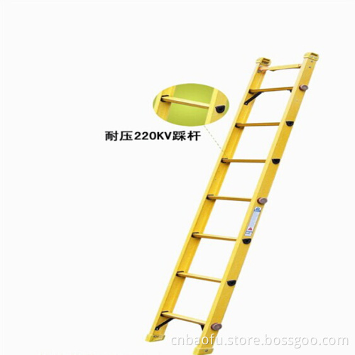 220kv Yellow Fiberglass Straight Ladder